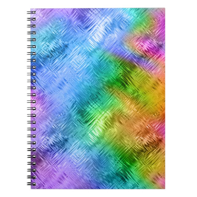 Mystic Topaz Blue Glassy Texture Notebook (Front)