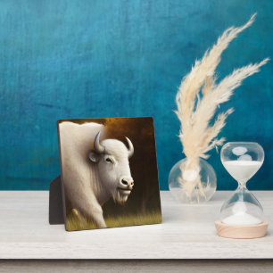 Mystic White Buffalo  Digital Art Tabletop Plaque