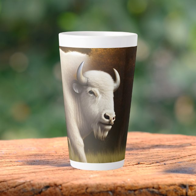 Mystic White Buffalo   Latte Mug (Creator Uploaded)