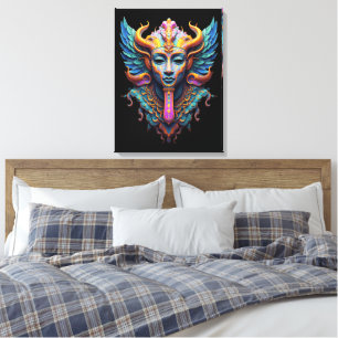 Mystic Winged Deity Canvas Print