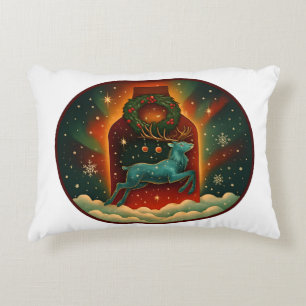 Mystic Winter Stag Decorative Cushion