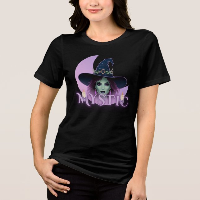Mystic Witch - Enchanting Gothic Aesthetic Tri-Blend Shirt (Front)