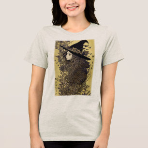 Mystic Witch Halloween Witch Tri-Blend Shirt