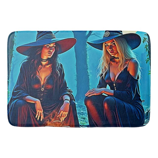 Mystic Witches Cauldron Spellbound Bath Mat (Front)