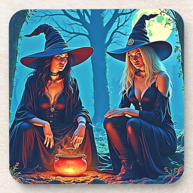 Mystic Witches Cauldron Spellbound Coaster (Front)