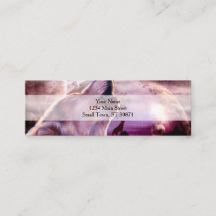 Mystic Wolf Howling at The Moon Mini Business Card