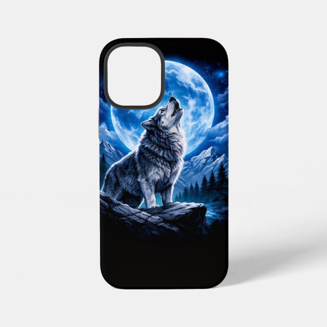 Mystic Wolf Howling iPhone Case (Back)