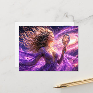 Mystic Woman Postcard – Galactic Beauty