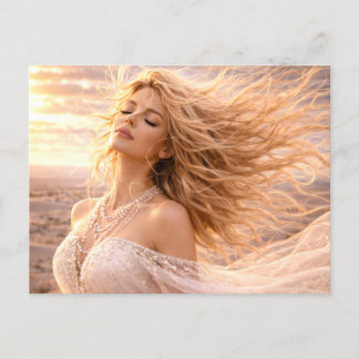 Mystic Woman Postcard - Galactic Beauty