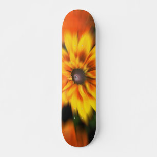Mystic Yellow Flower Blur Skate Board