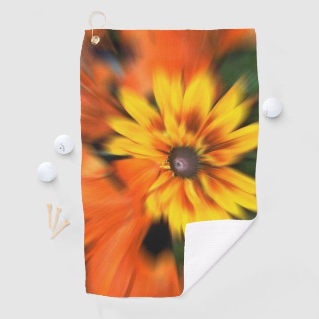 Mystic Yellow Flower  Golf Towel (InSitu)
