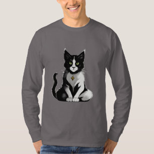 Mystic Yin-Yang Cat – Enchanting Yoga-Inspired T-Shirt