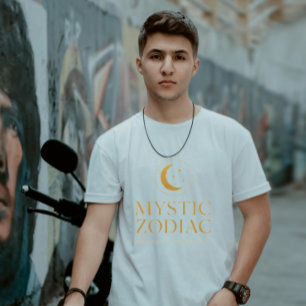 Mystic Zodiac Luxury Dark Purple Gold Astrology Sy T-Shirt