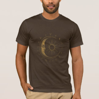 Mystic Zodiac Moon & Sun Celestial Design T-Shirt