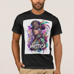 Mystica Fantasy Art T Shirt Colourful Boho Woman