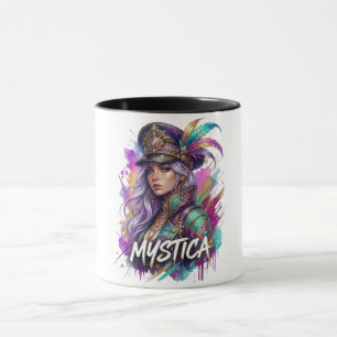 Mystica Fantasy Woman Art Mug   Colourful Watercol