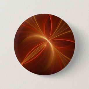 Mystical Abstract Fractal Art Modern Warm Colours 6 Cm Round Badge