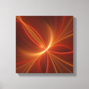 Mystical Abstract Fractal Art Modern Warm Colours Canvas Print