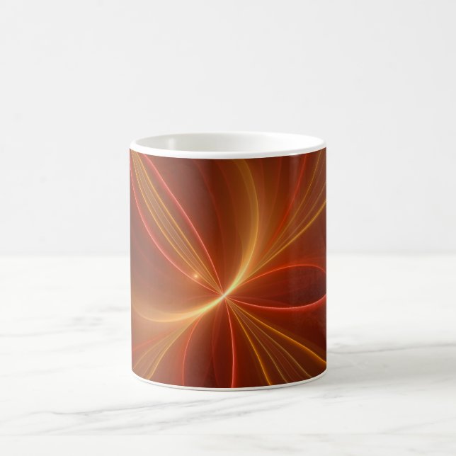 Mystical Abstract Fractal Art Modern Warm Colours Coffee Mug (Center)