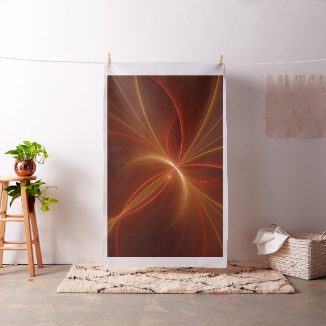 Mystical Abstract Fractal Art Modern Warm Colours Fabric (In Situ)