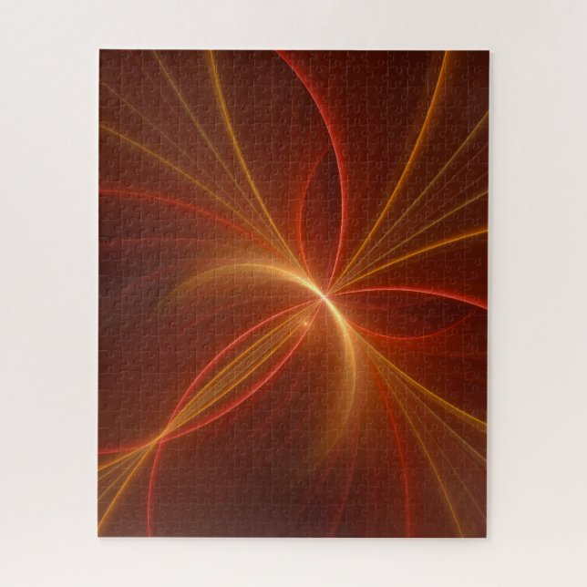 Mystical Abstract Fractal Art Modern Warm Colours Jigsaw Puzzle (Vertical)