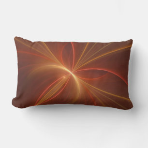Mystical Abstract Fractal Art Modern Warm Colours Lumbar Cushion
