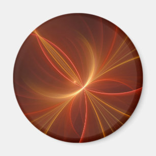 Mystical Abstract Fractal Art Modern Warm Colours Magnet