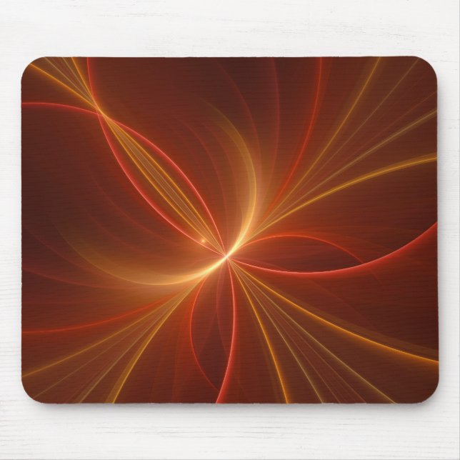 Mystical Abstract Fractal Art Modern Warm Colours Mouse Pad (Front)