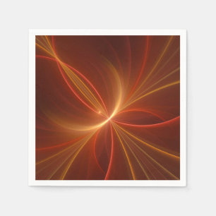Mystical Abstract Fractal Art Modern Warm Colours Napkin