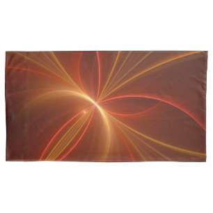 Mystical Abstract Fractal Art Modern Warm Colours Pillowcase
