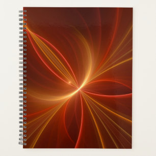 Mystical Abstract Fractal Art Modern Warm Colours Planner
