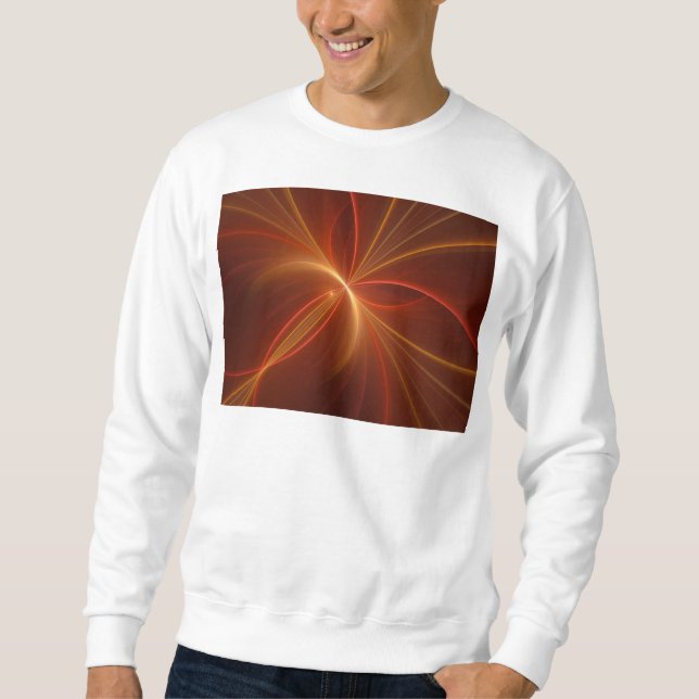 Mystical Abstract Fractal Art Modern Warm Colours Sweatshirt (Front)