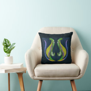 Mystical Abstract Love birds Cushion