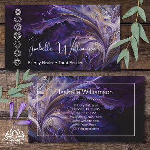 Mystical Amethyst Chakras Reiki Meditation Yoga Business Card
