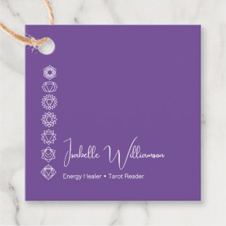 Mystical Amethyst Chakras Reiki Meditation Yoga Favour Tags