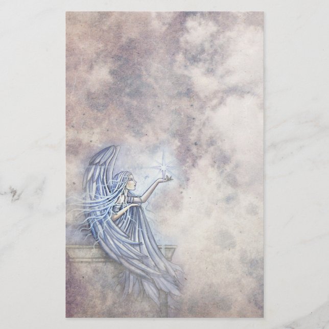 Mystical Angel with Star Stationary Stationery (Front)