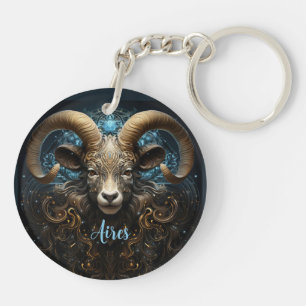 Mystical Aries Zodiac Artwork  Key Ring