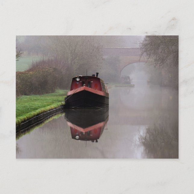 Mystical Barge on the Canal Postcard (Front)
