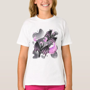 Mystical bats circling a glowing moon Youth T-Shir T-Shirt