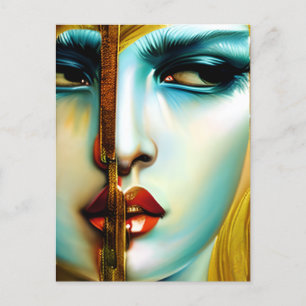 Mystical Beauty Golden Goddess   Postcard