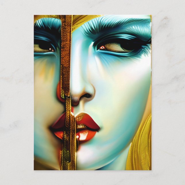 Mystical Beauty Golden Goddess   Postcard (Front)