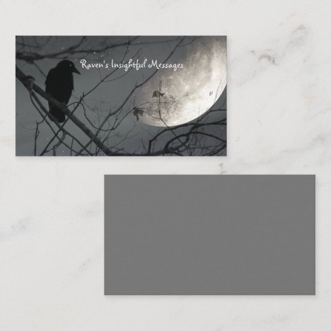 Mystical Bird And moon Business Card (Front/Back)