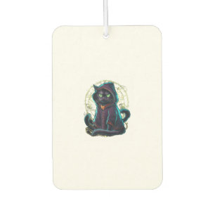 Mystical Black Cat Halloween Tank Top Car Air Freshener