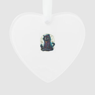 Mystical Black Cat Halloween Tank Top Ornament