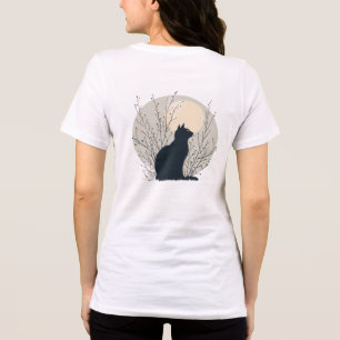 Mystical Black Cat Moonlight T-Shirt Tri-Blend Shirt