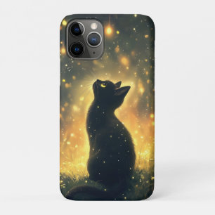 Mystical Black Cat Under Glowing Night Sky Case-Mate iPhone Case