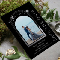 Mystical Black Silver Sun Moon Star Space Wedding