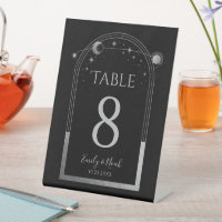 Mystical Black Silver Sun Moon Stars Wedding