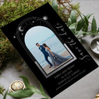 Mystical Black Silver Sun Moon Stars Wedding