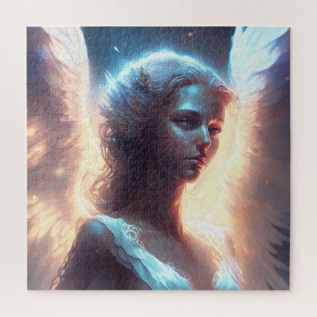 Mystical Blue Eyed Angel Jigsaw Puzzle (Vertical)